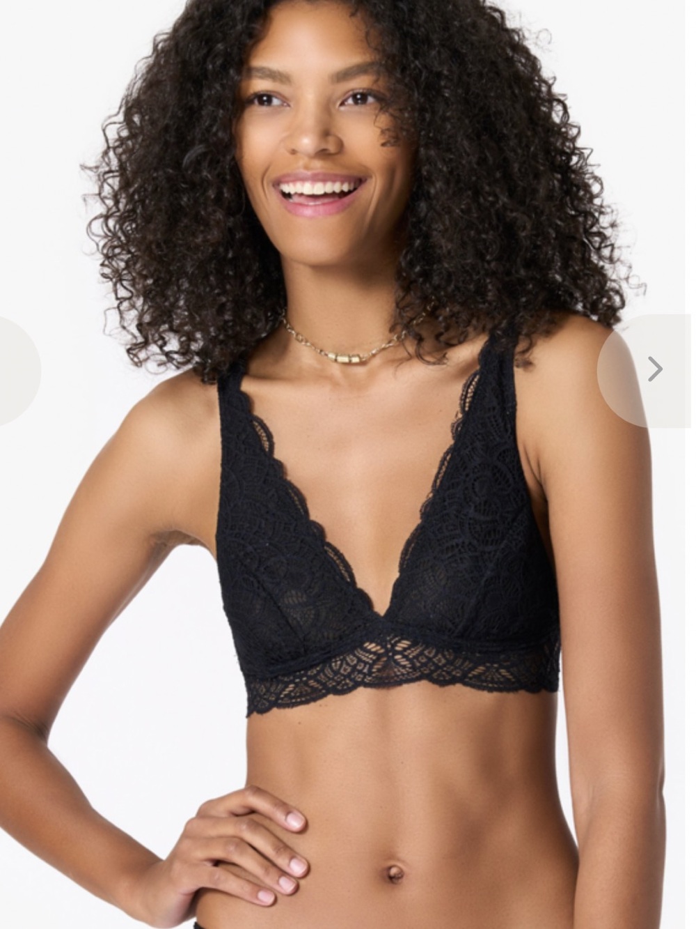 XiRENA Black Lace Plunge Bralette - Large- NWT